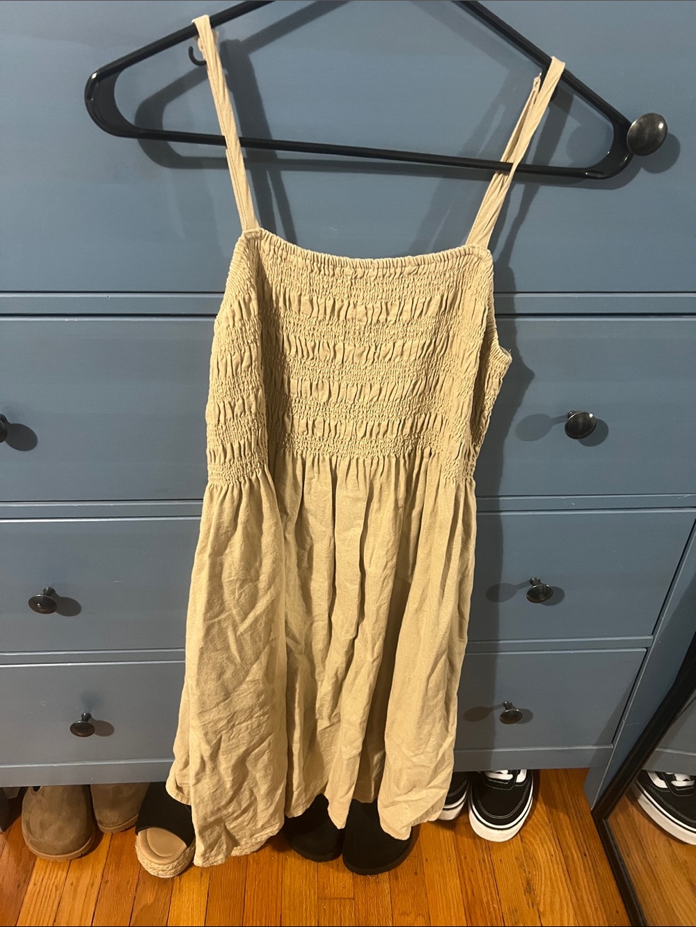 Universal Thread Beige Smocked Mini Sundress